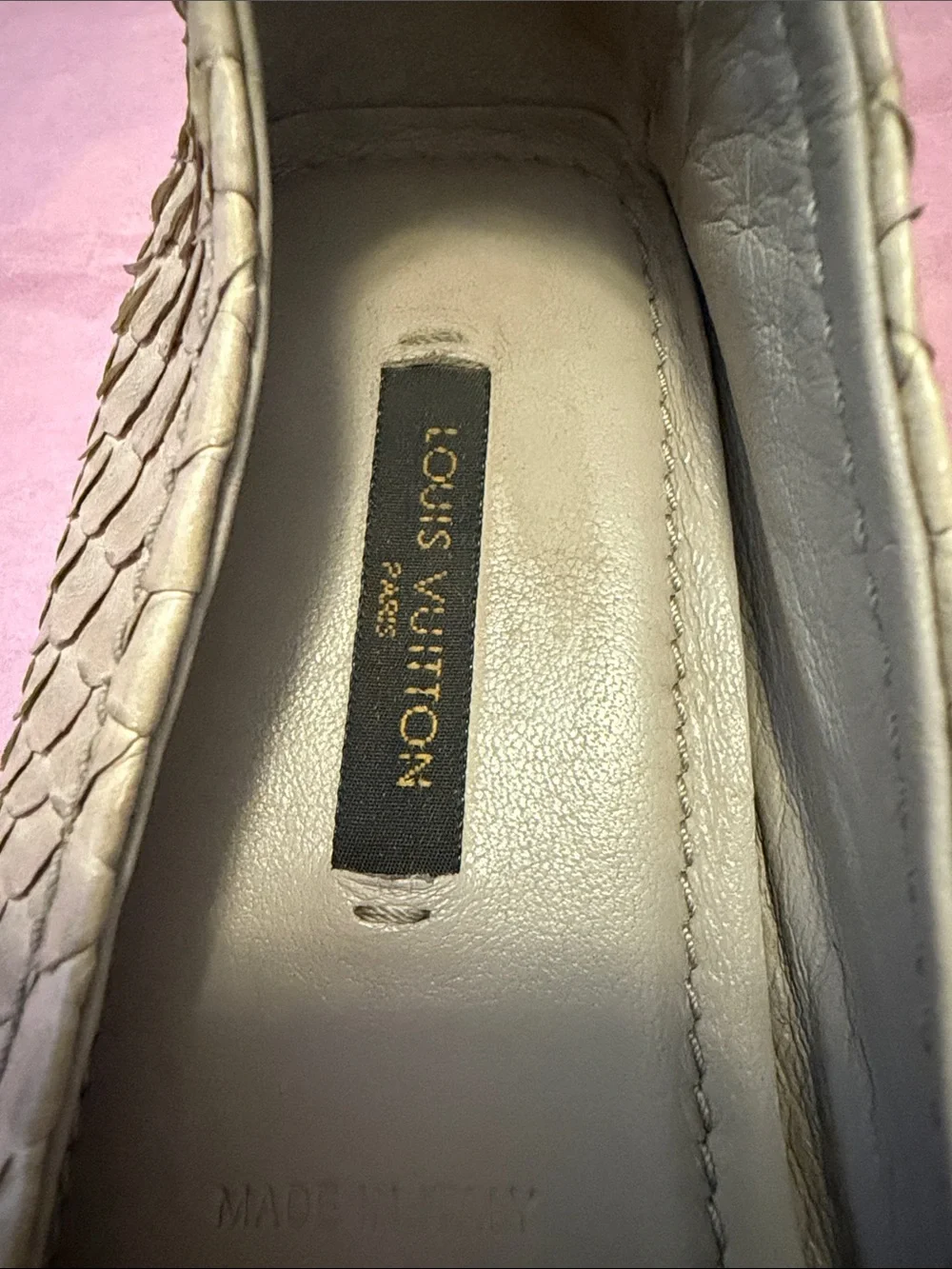 Louis Vuitton Snakeskin Leather Ballerina Authentic Ballerina Flats. Like New!